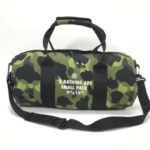 [S] A Bathing Ape Bape Camo Mini Duffle Bag Green