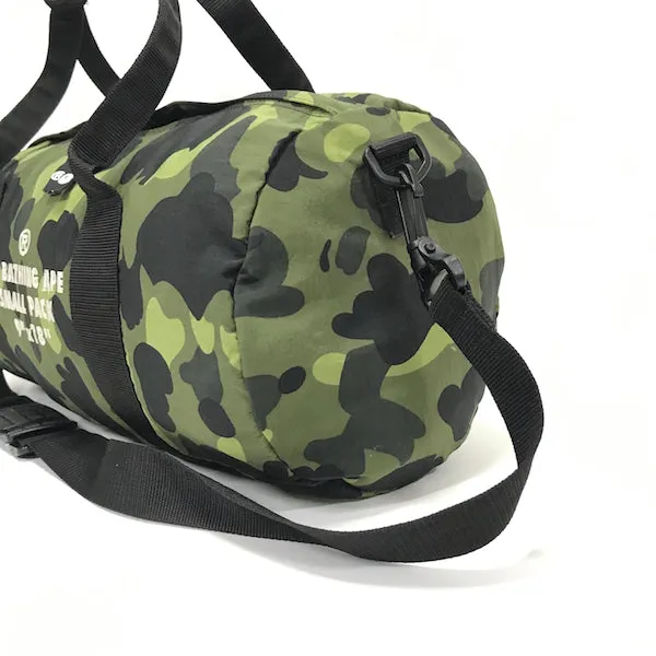 [S] A Bathing Ape Bape Camo Mini Duffle Bag Green