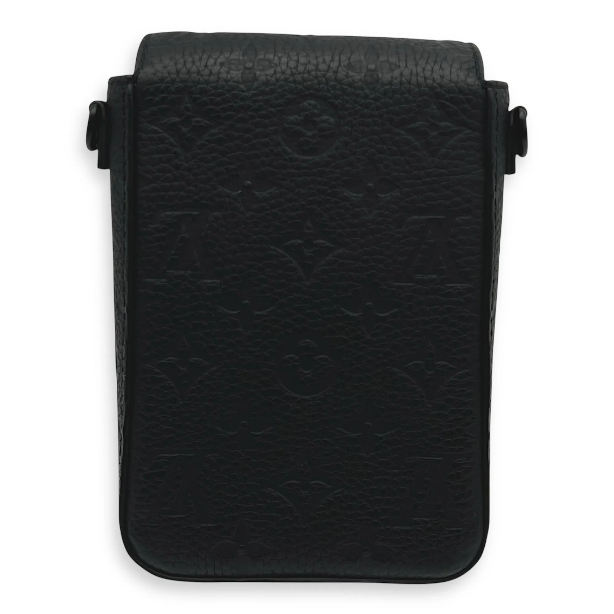 S-Lock Crossbody Bag Black in Taurillon Leather, Lacquered Metal hardware