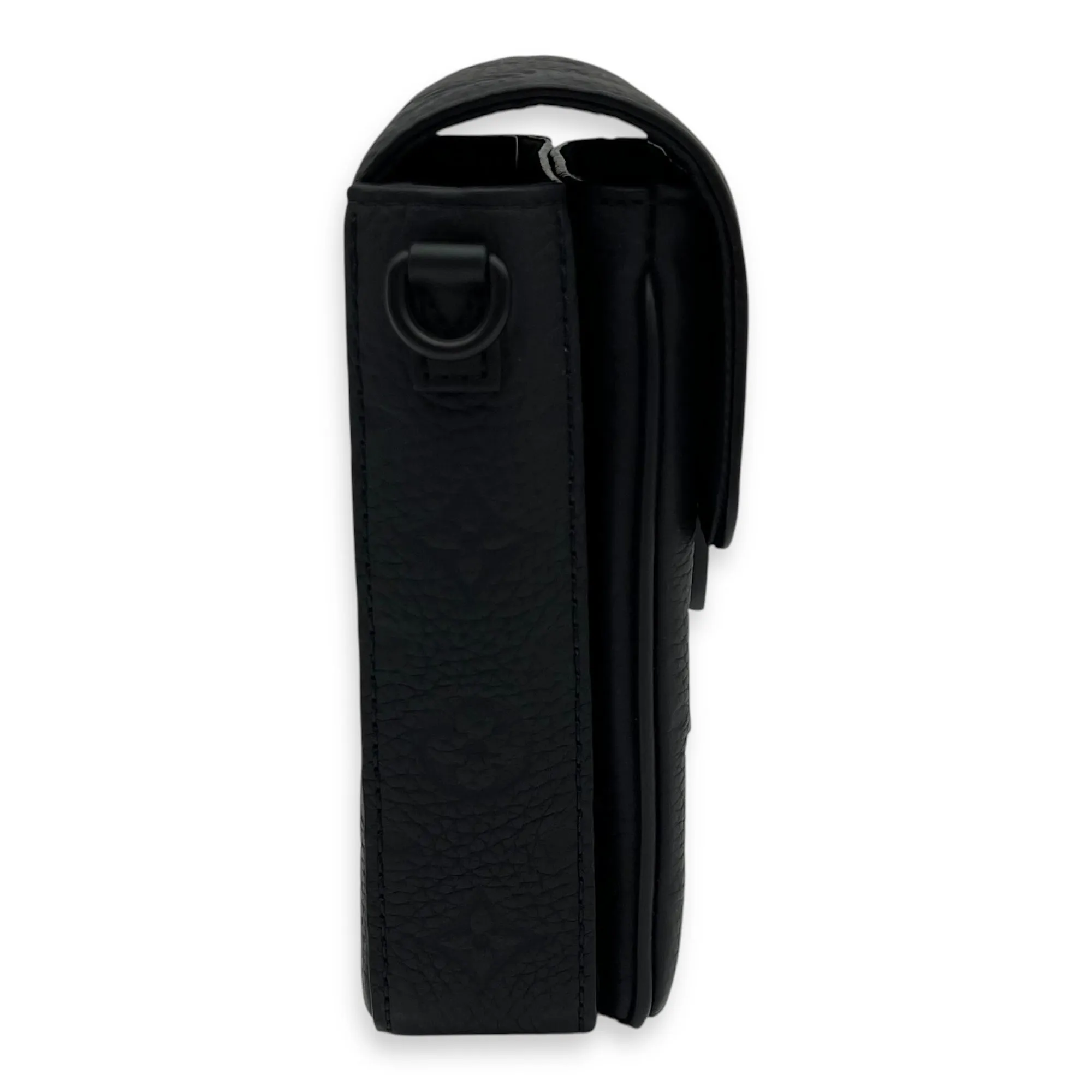 S-Lock Crossbody Bag Black in Taurillon Leather, Lacquered Metal hardware