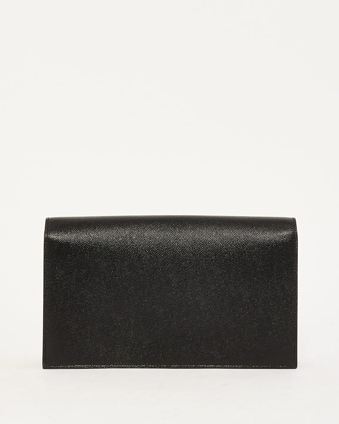 Saint Laurent Black Grained Leather Kate Clutch