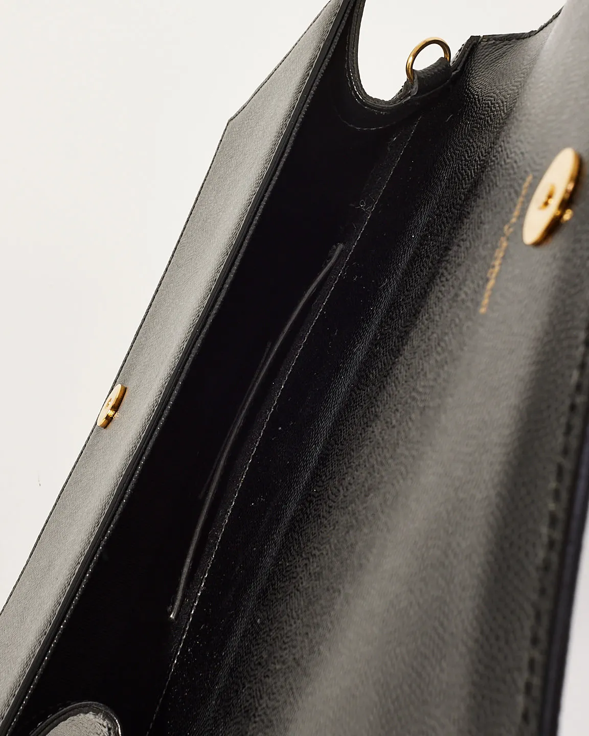 Saint Laurent Black Grained Leather Kate Clutch