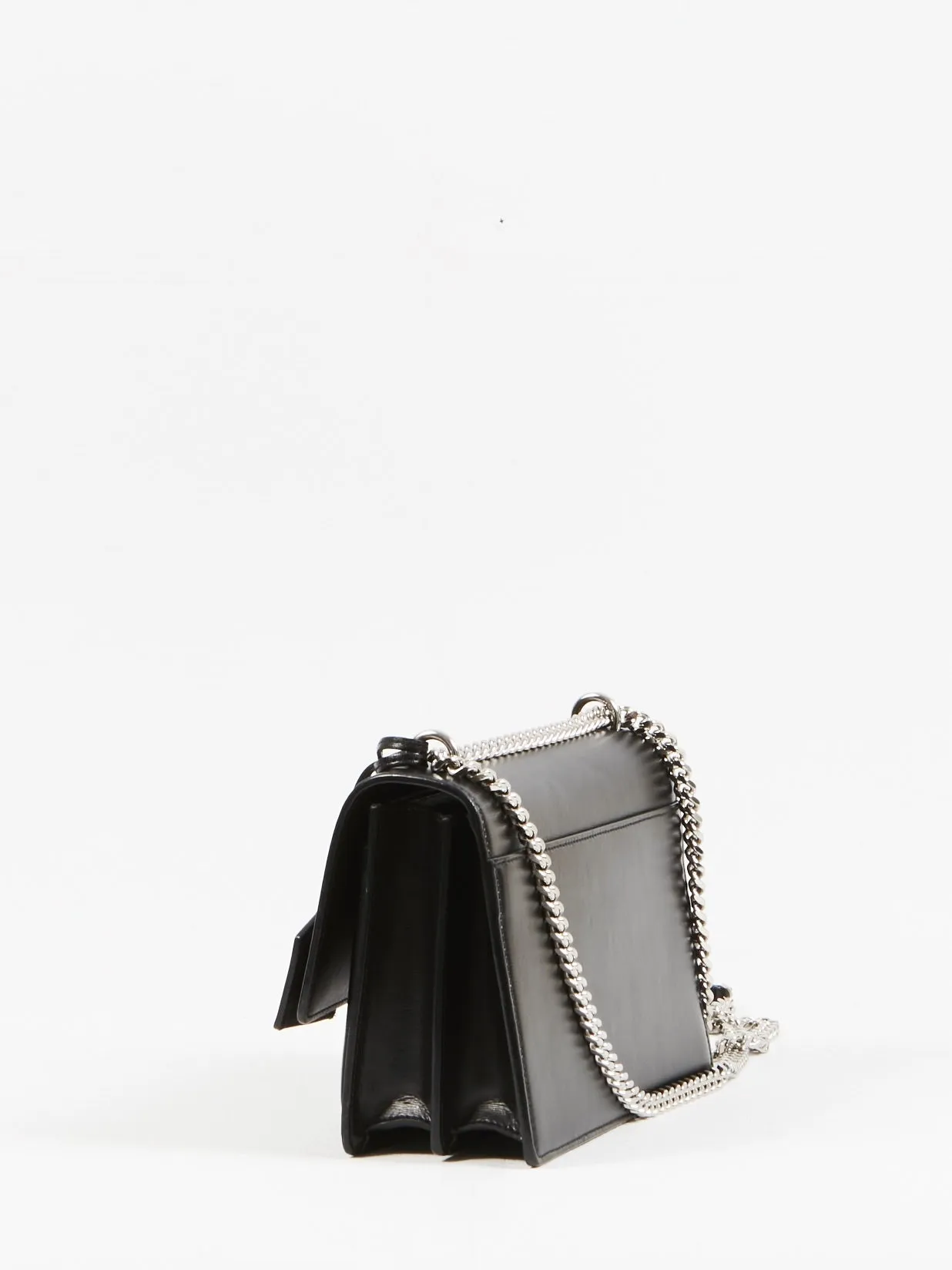 Saint Laurent Black Leather Medium Sunset Shoulder Bag