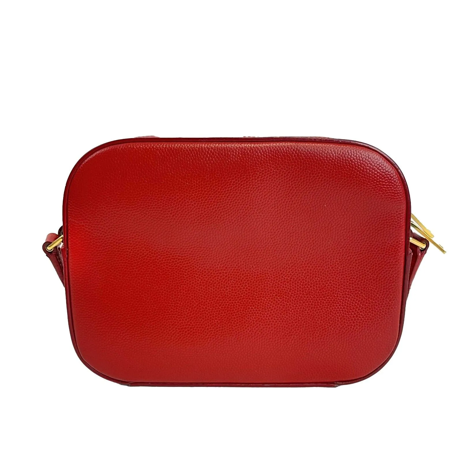 Saint Laurent - Grain de Poudre Classic Monogram Small Red Camera Bag Crossbody