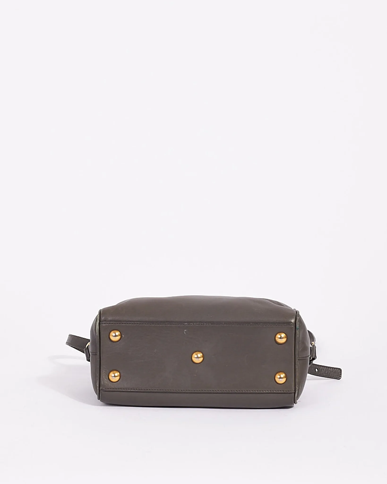 Saint Laurent Grey Leather Classic Baby Duffle Bag