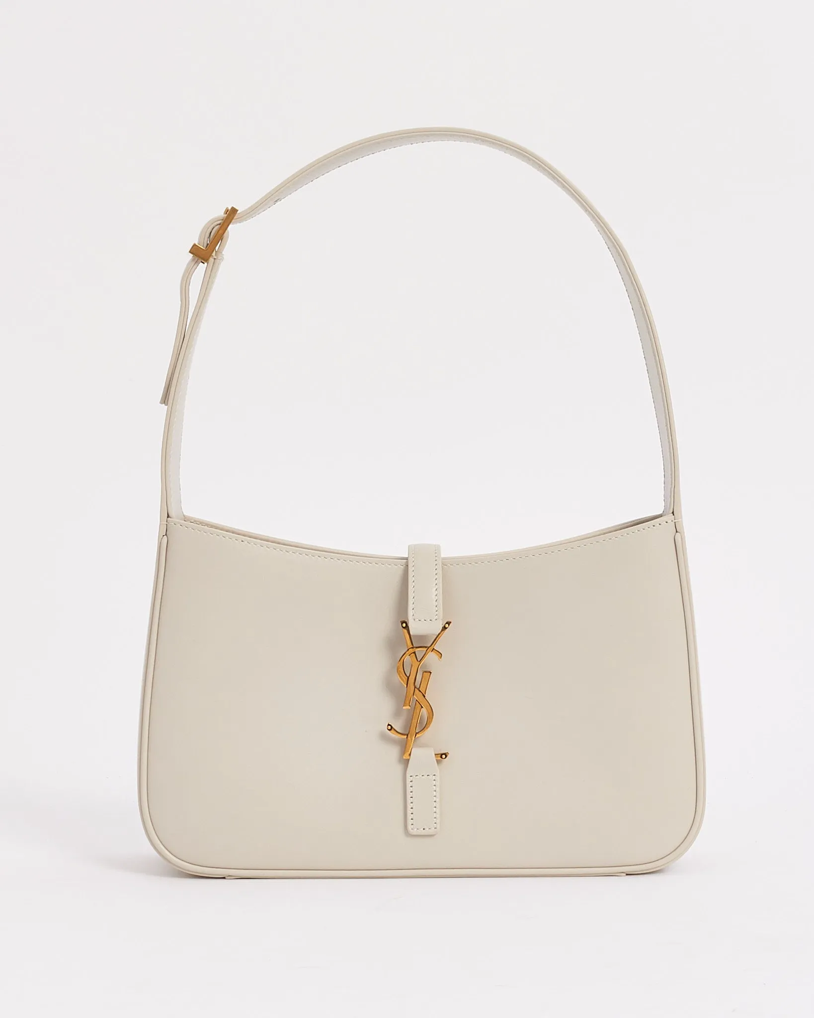 Saint Laurent White "Blanc Vintage" Smooth Leather 5 à 7 Shoulder Bag