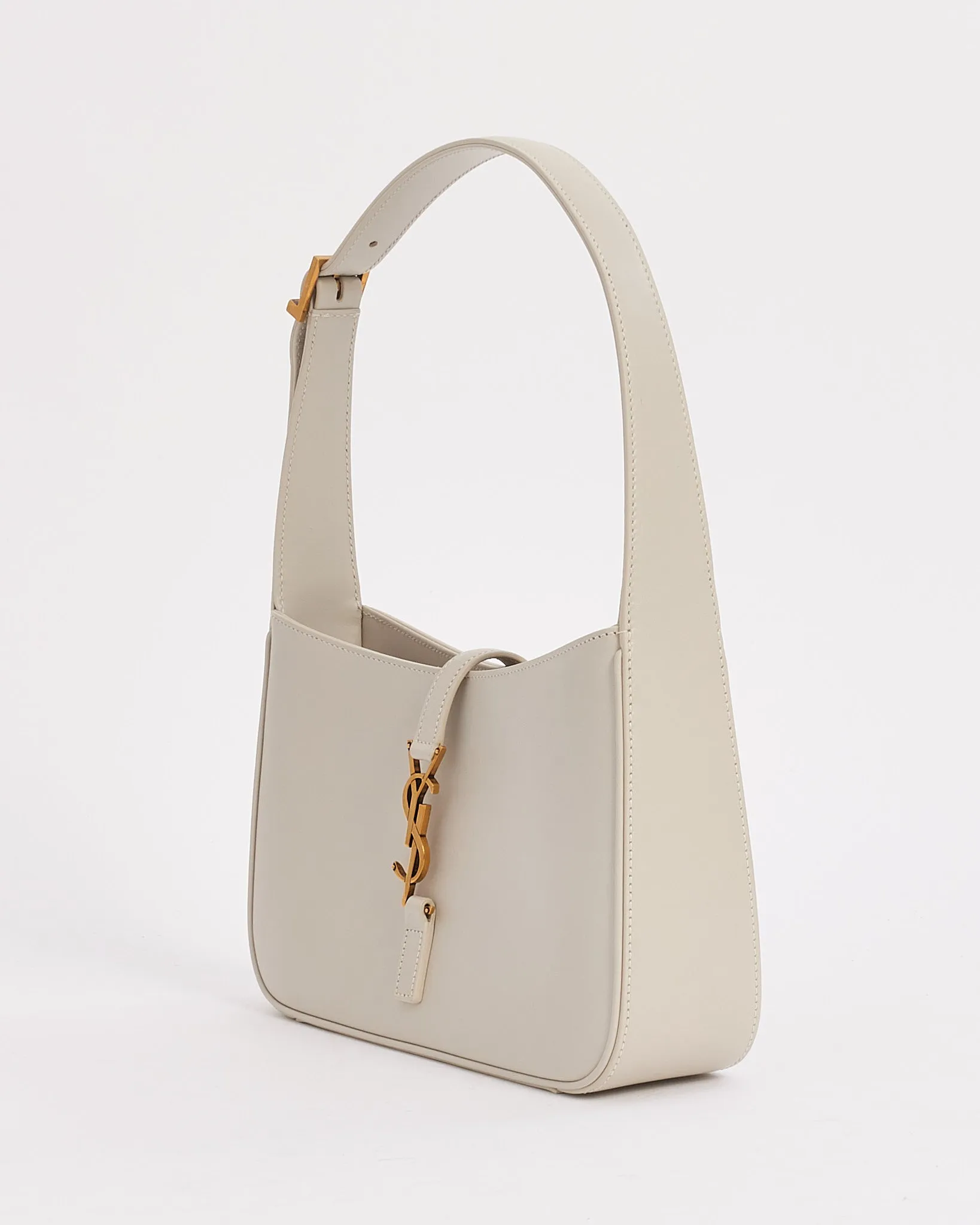Saint Laurent White "Blanc Vintage" Smooth Leather 5 à 7 Shoulder Bag
