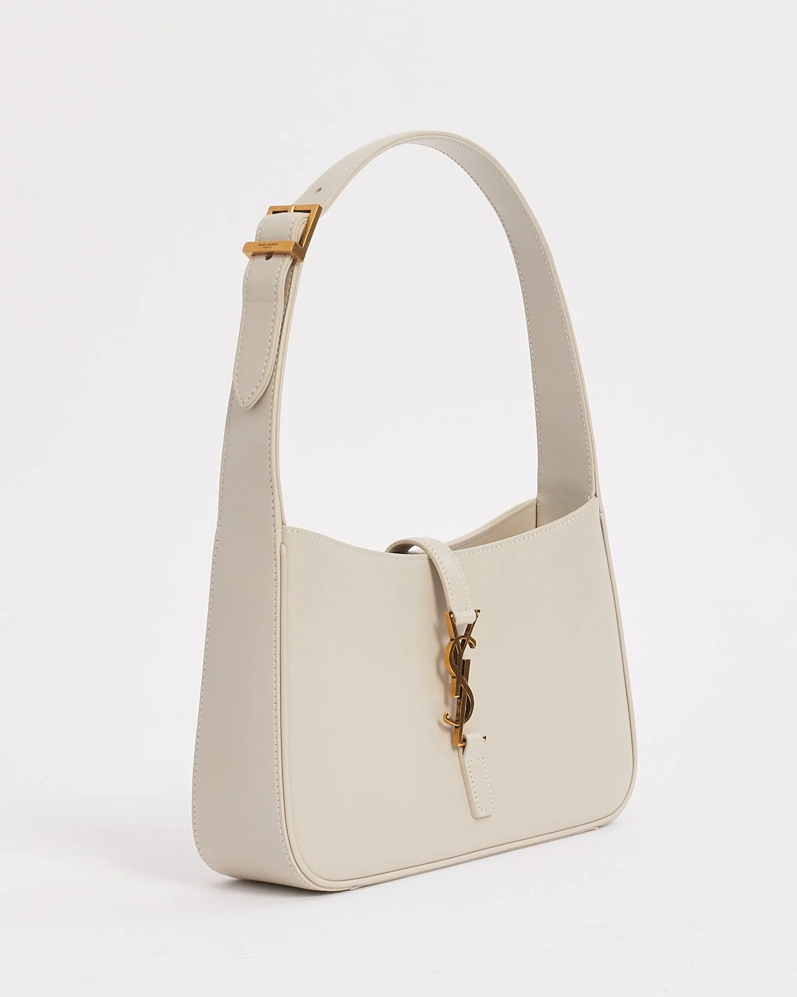 Saint Laurent White "Blanc Vintage" Smooth Leather 5 à 7 Shoulder Bag
