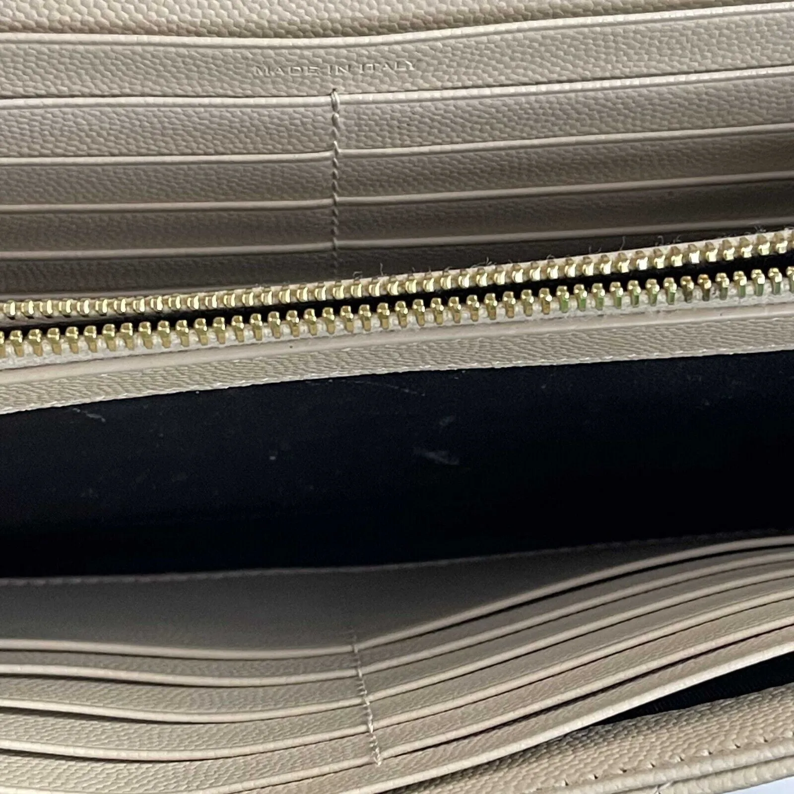 Saint Laurent - YSL Monogramme Grain de Poudre Wallet Chain / Beige Crossbody