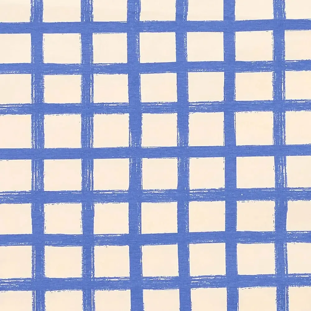Scooter - Blue Checker Jersey Baby Bubble Romper