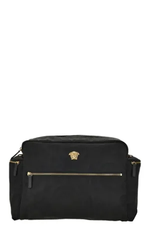 SHOULDER BAG FABRIC CALF LEATHER