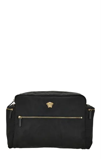 SHOULDER BAG FABRIC CALF LEATHER