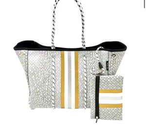 Silver Neoprene Bag