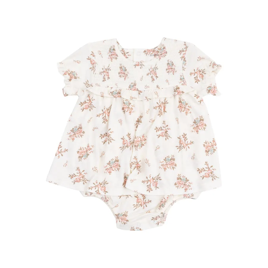 Smocked Bubble w/ Skirt | Vintage Rosebuds
