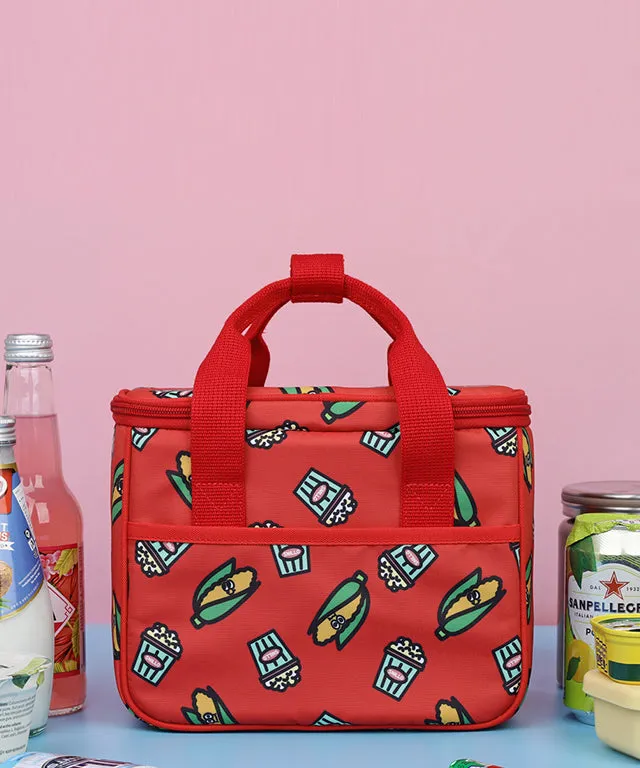 SNILLO STITCH Daily Lunch Cooler Bag Popcorn - Red