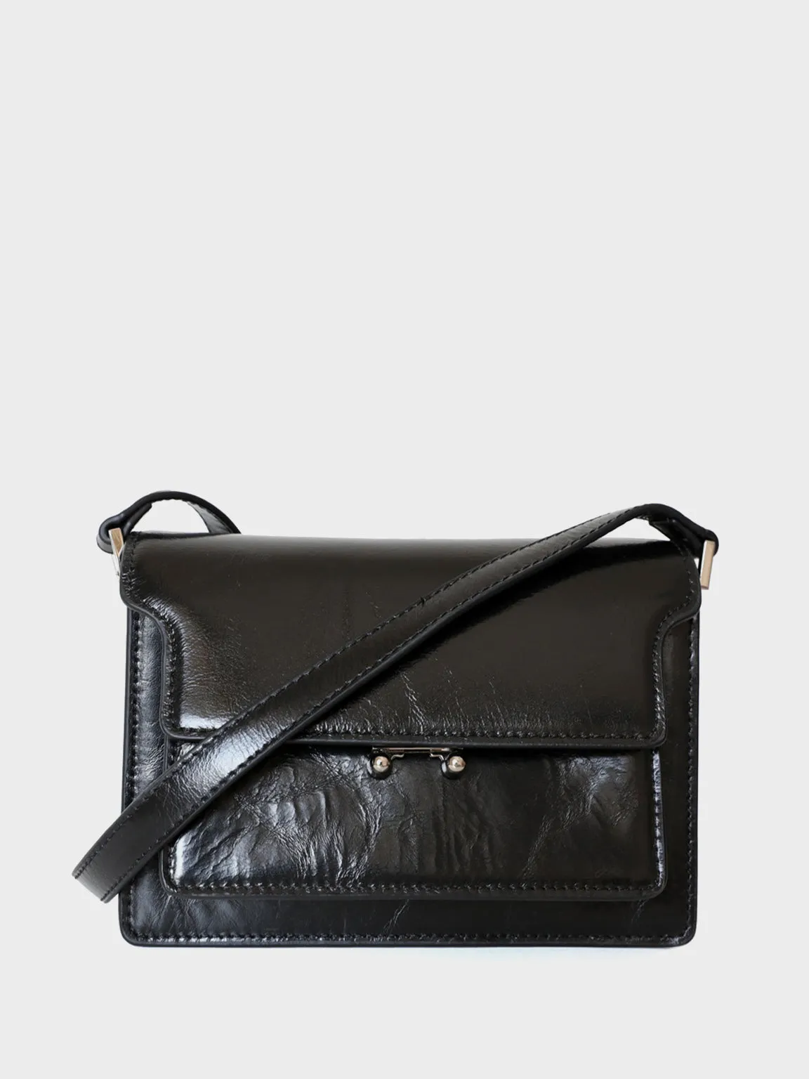 Soft Trunk Organ bag Envelope Shoulder Bag Flap Top Oil Waxed Leather Satchel Bag