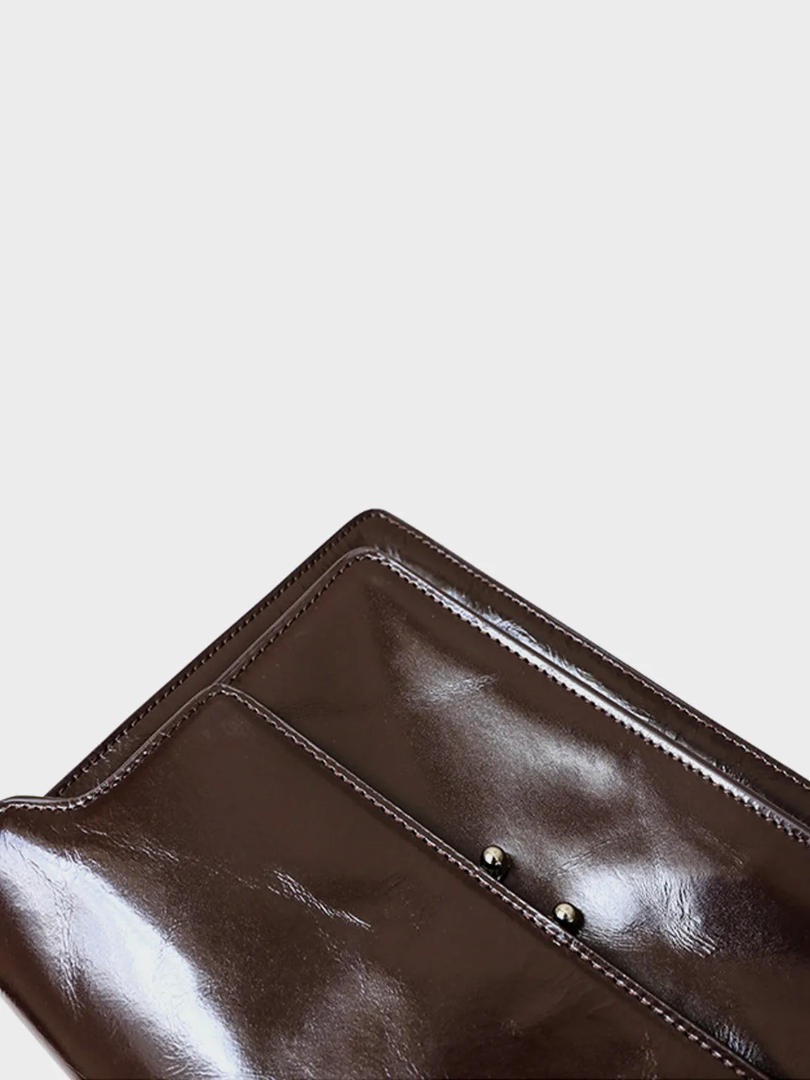 Soft Trunk Organ bag Envelope Shoulder Bag Flap Top Oil Waxed Leather Satchel Bag