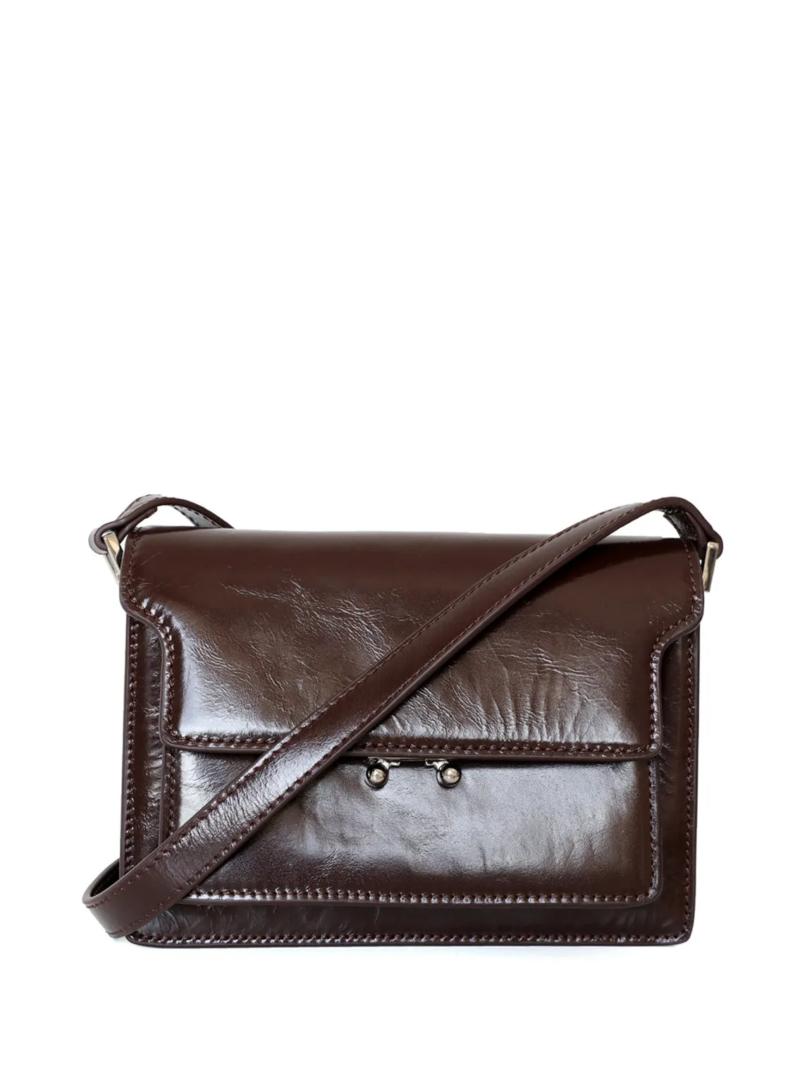 Soft Trunk Organ bag Envelope Shoulder Bag Flap Top Oil Waxed Leather Satchel Bag