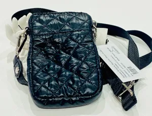 Sondra Roberts Squared Black Puffer Phone/CC Holder