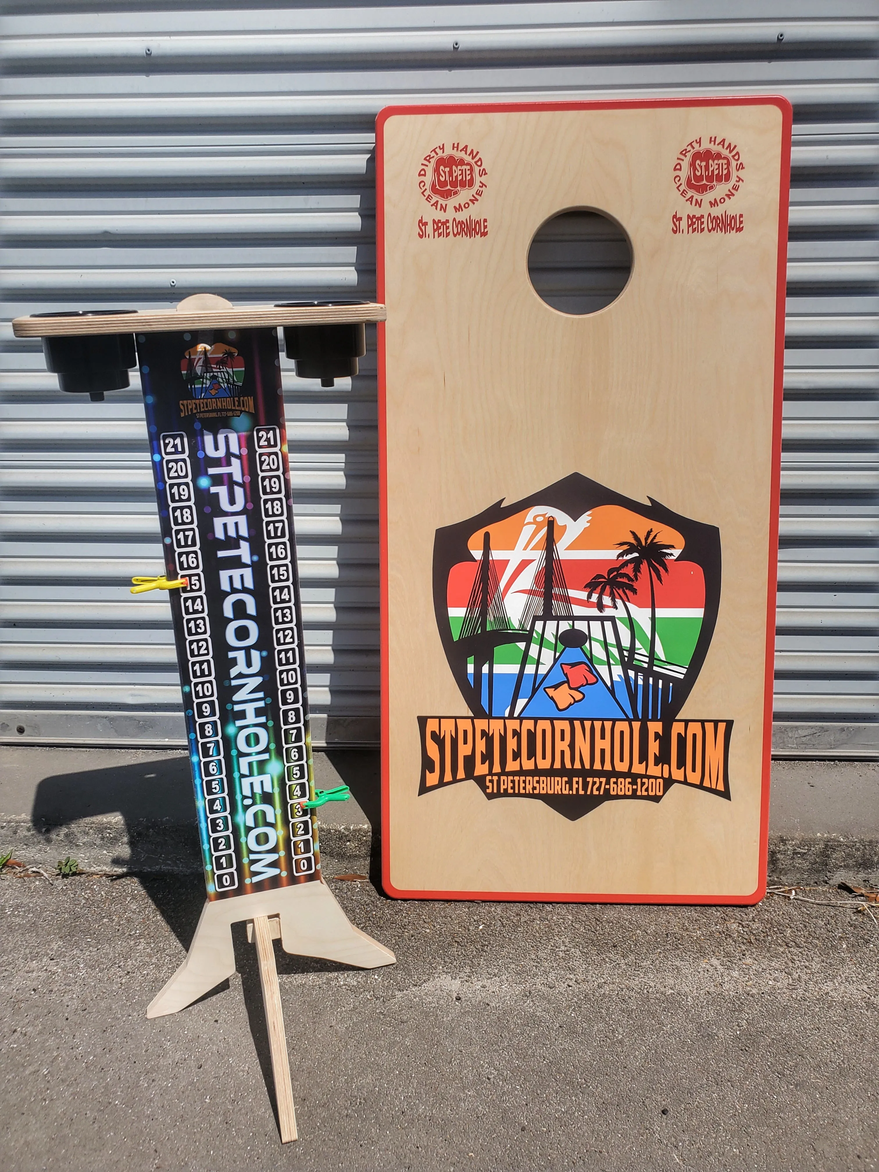 St Pete Cornhole (Da Burg) Themed Direct Print Boards