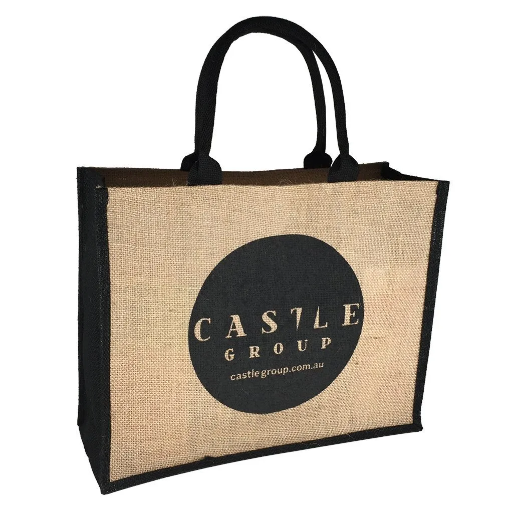 Stock Jute Bag Coloured-Black(SJB-02D)