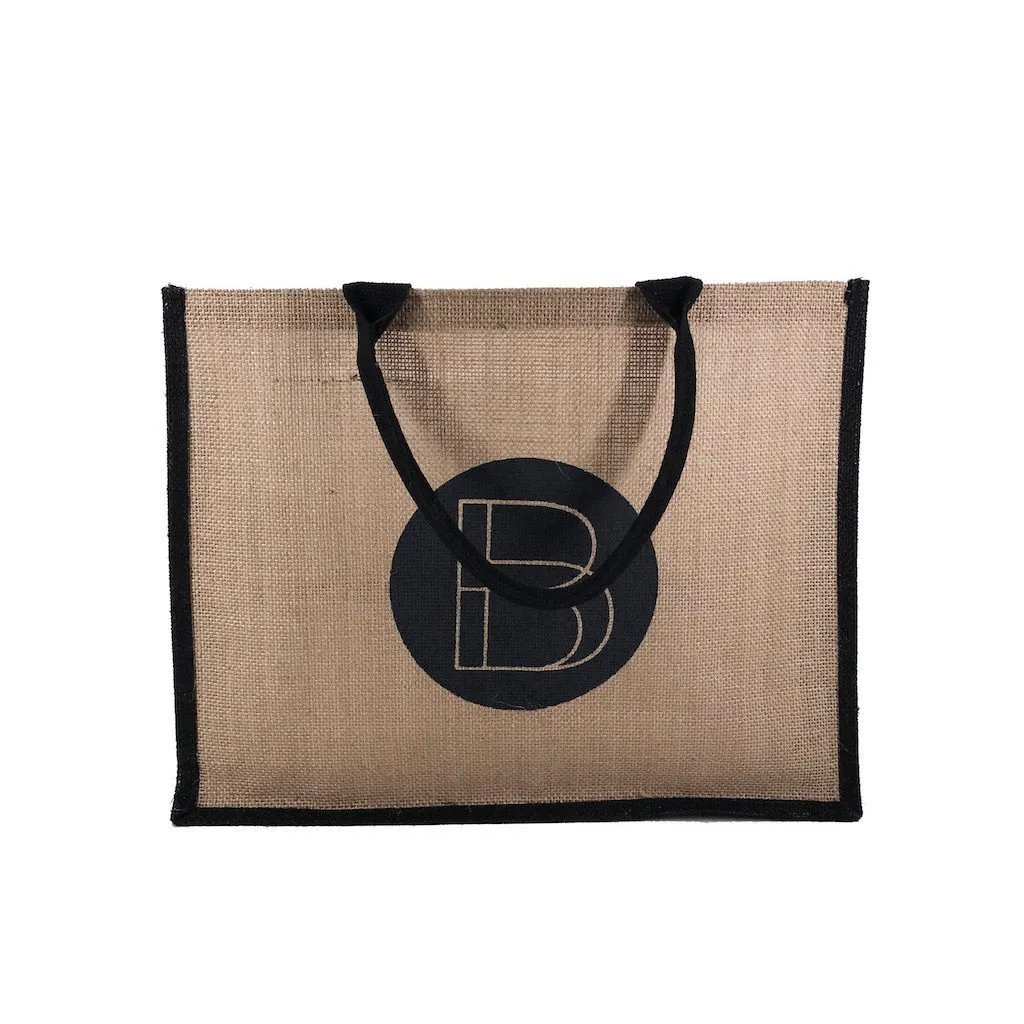 Stock Jute Bag Coloured-Black(SJB-02D)