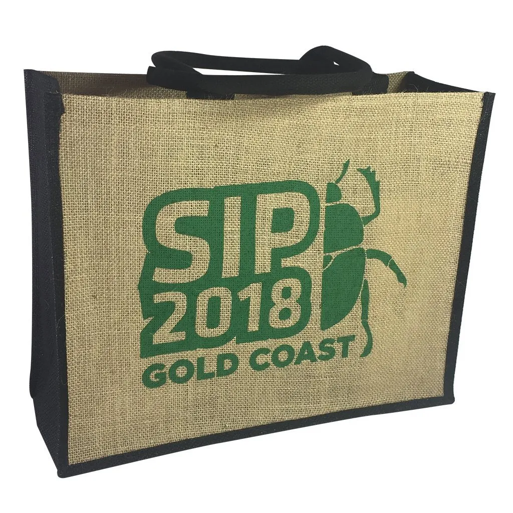 Stock Jute Bag Coloured-Black(SJB-02D)