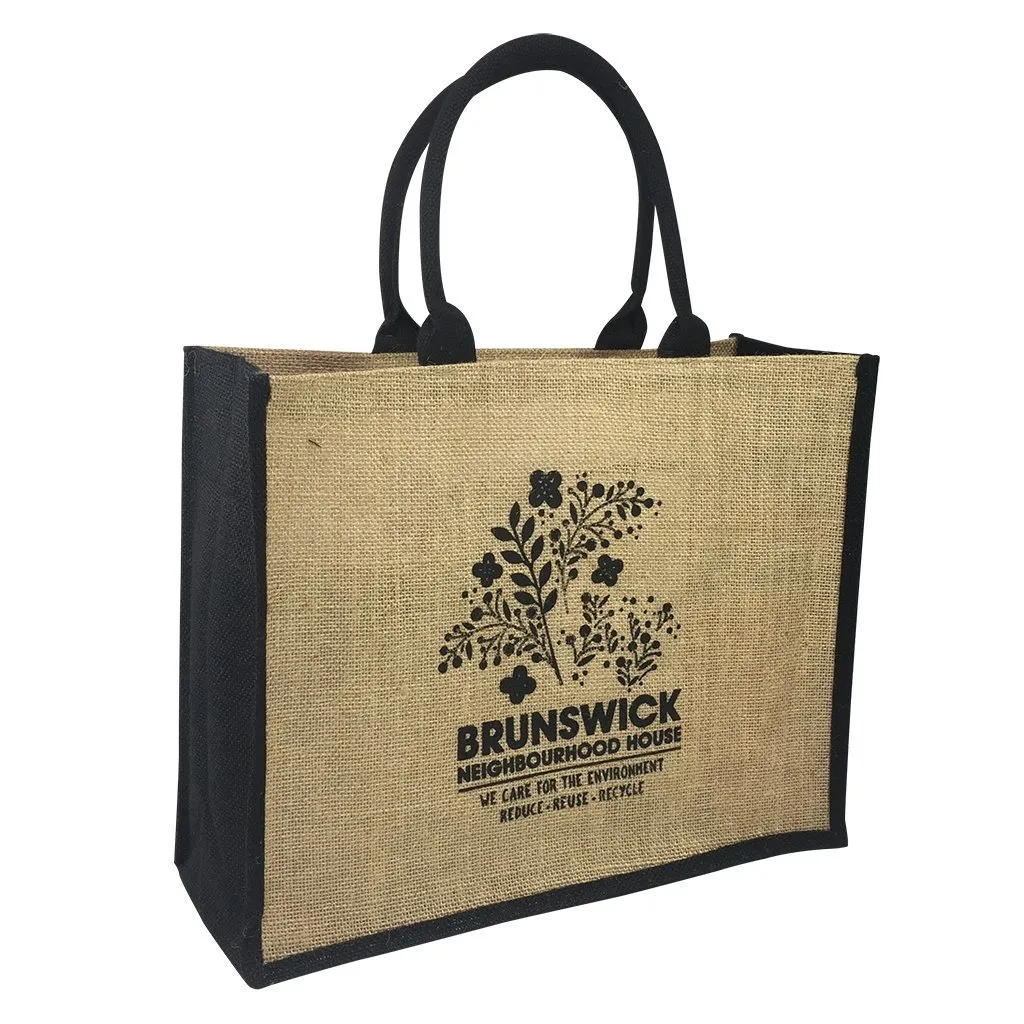 Stock Jute Bag Coloured-Black(SJB-02D)