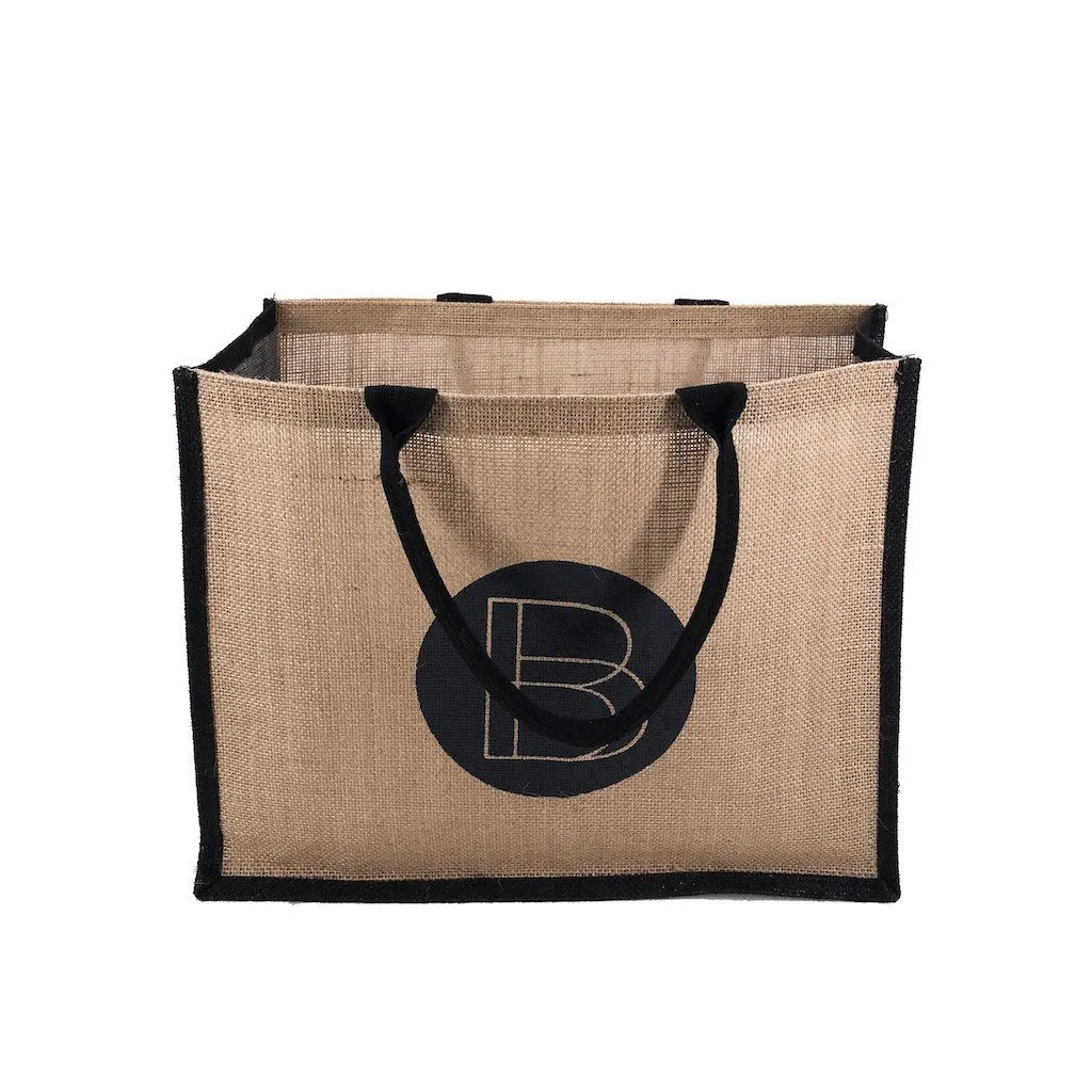 Stock Jute Bag Coloured-Black(SJB-02D)