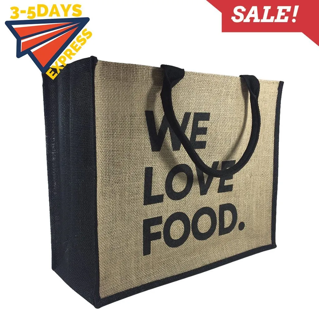 Stock Jute Bag Coloured-Black(SJB-02D)
