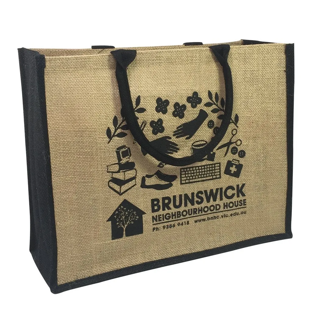 Stock Jute Bag Coloured-Black(SJB-02D)