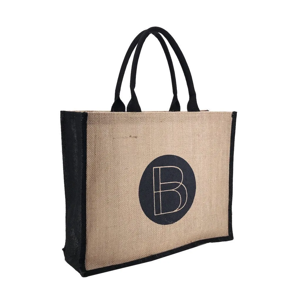 Stock Jute Bag Coloured-Black(SJB-02D)