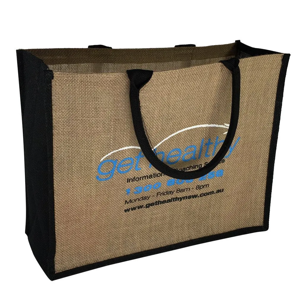 Stock Jute Bag Coloured-Black(SJB-02D)