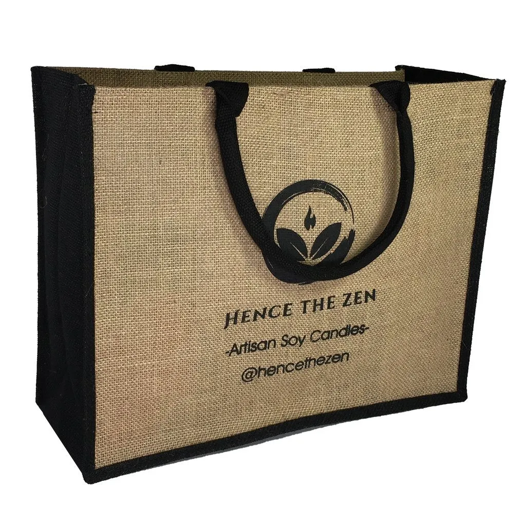 Stock Jute Bag Coloured-Black(SJB-02D)
