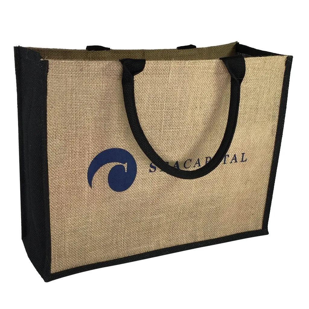 Stock Jute Bag Coloured-Black(SJB-02D)