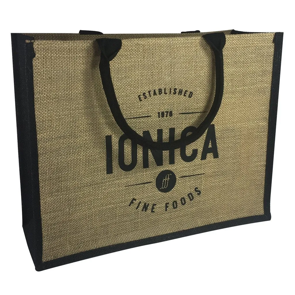 Stock Jute Bag Coloured-Black(SJB-02D)