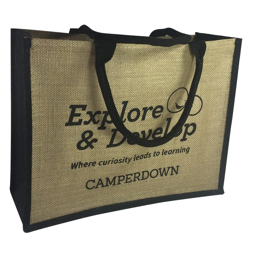 Stock Jute Bag Coloured-Black(SJB-02D)