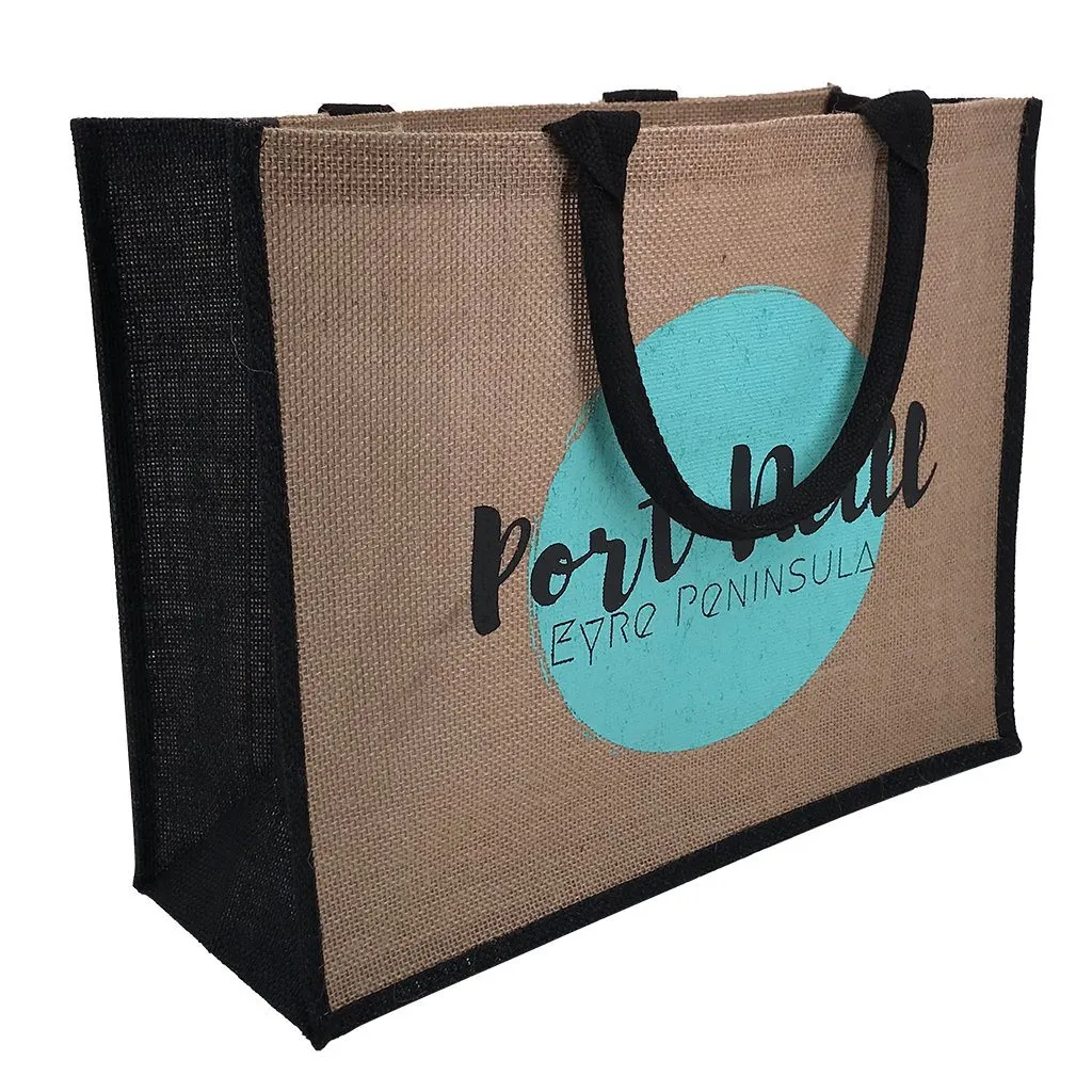 Stock Jute Bag Coloured-Black(SJB-02D)