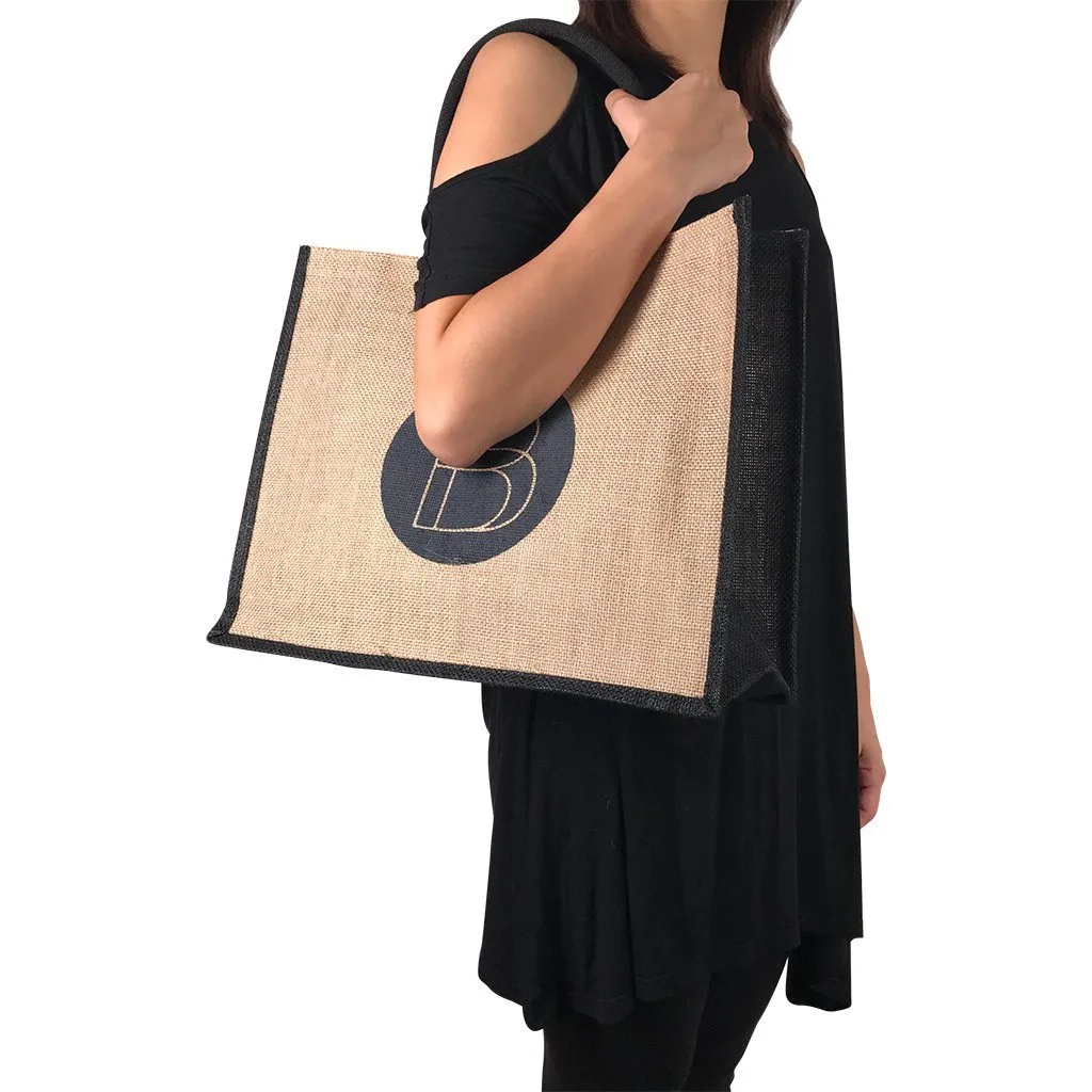 Stock Jute Bag Coloured-Black(SJB-02D)