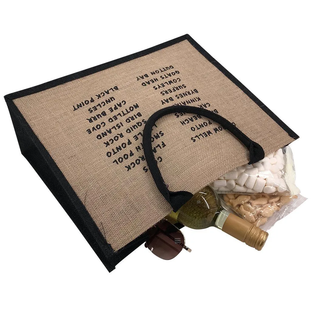 Stock Jute Bag Coloured-Black(SJB-02D)