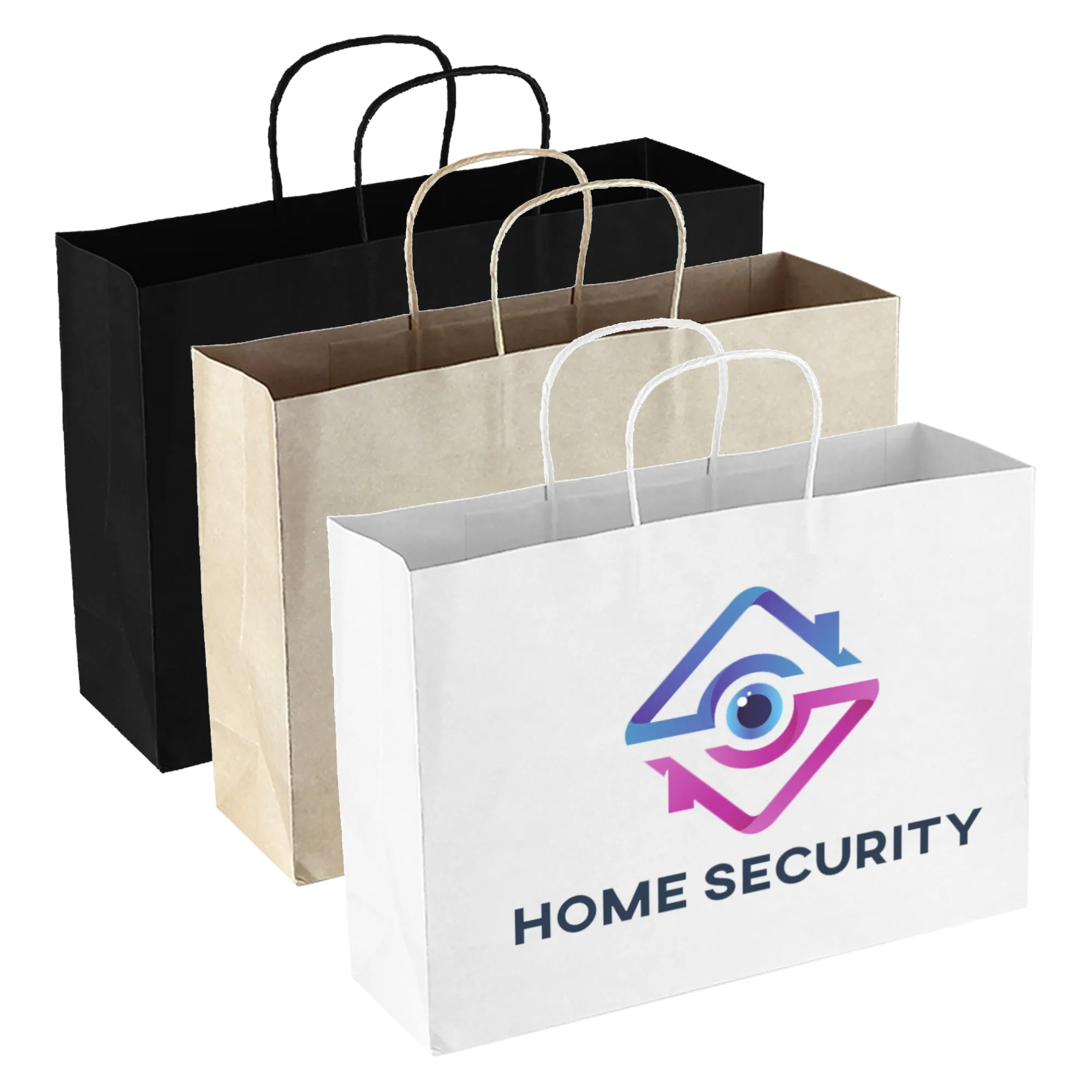 Stock Kraft Paper Shopper Bag(SKP-03D)