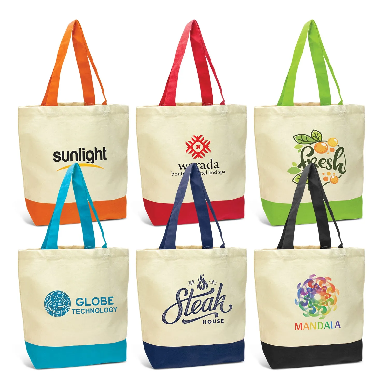 Stock Two Tone Cotton Tote(SCB-33T)