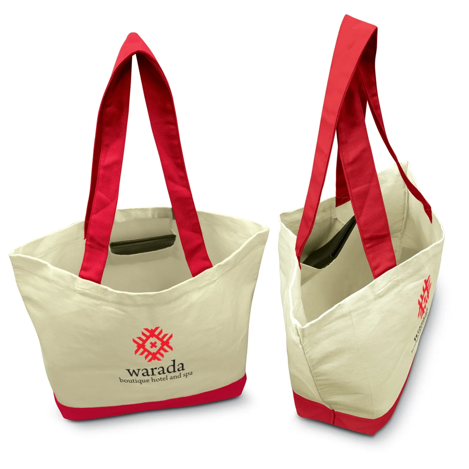 Stock Two Tone Cotton Tote(SCB-33T)