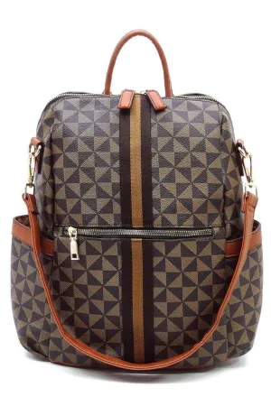 Striped Convertible Backpack