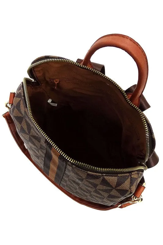 Striped Convertible Backpack