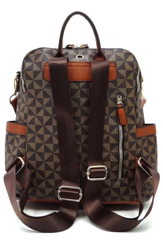Striped Convertible Backpack
