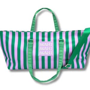 Striped Mahjong Tote Bags