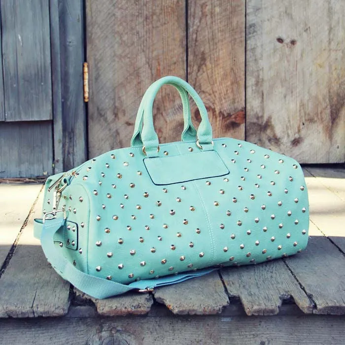 Studded Mint Duffle