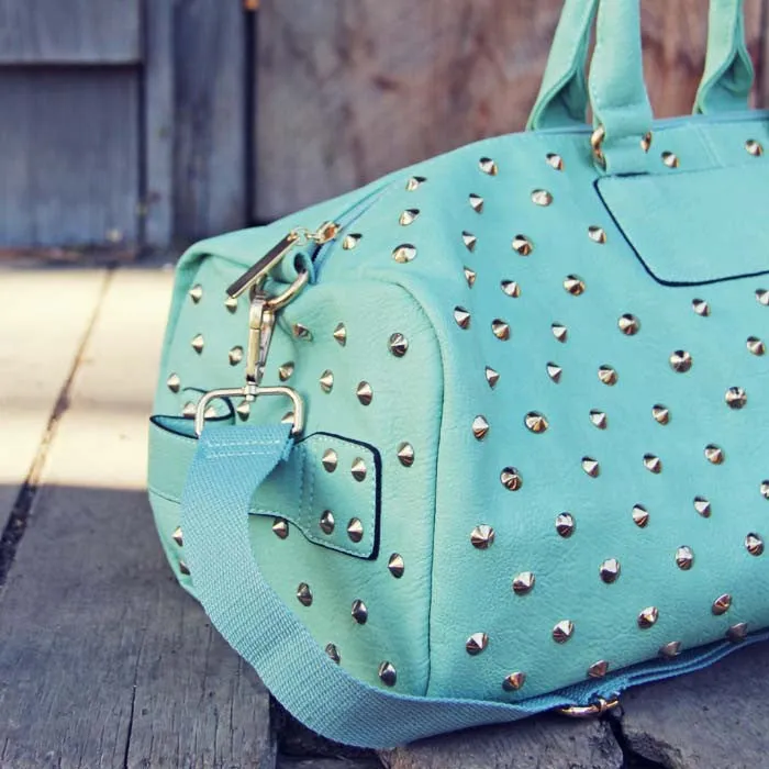 Studded Mint Duffle