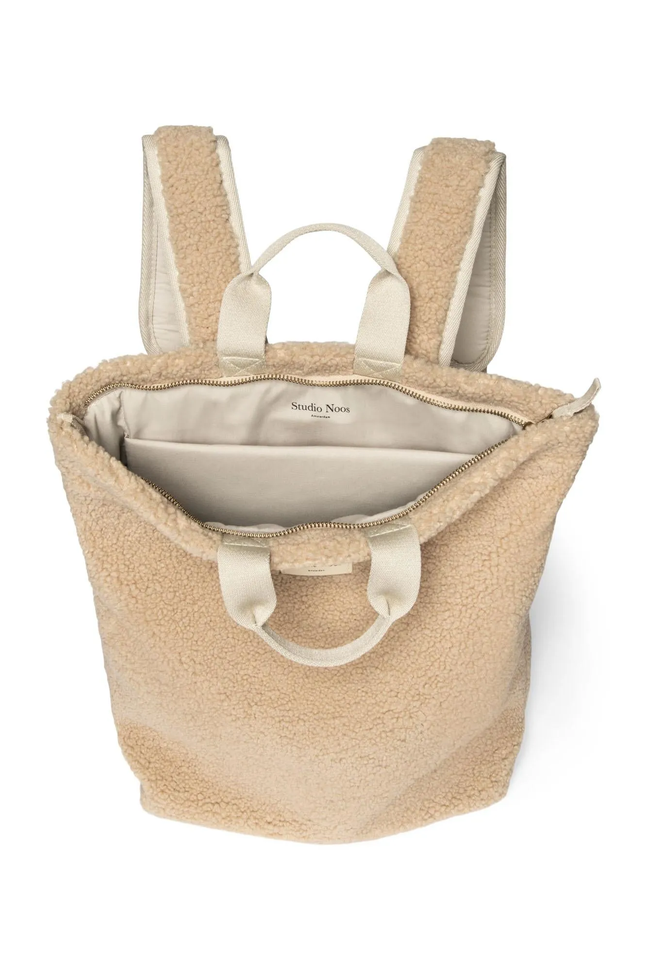 STUDIO NOOS TEDDY ADULT BACKPACK ECRU